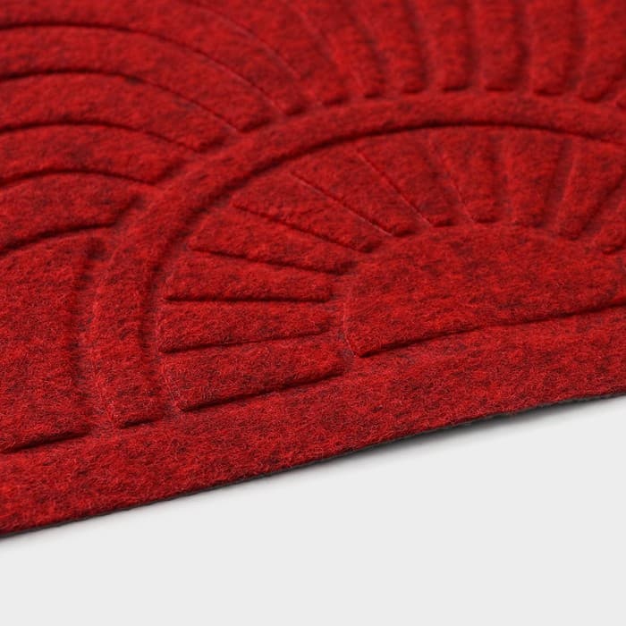 Коврик придверный полукруглый Доляна «Солнце», влаговпитывающий, без окантовки, 40×60 см, МИКС