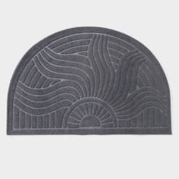 Коврик придверный полукруглый Доляна «Солнце», влаговпитывающий, без окантовки, 40×60 см, МИКС