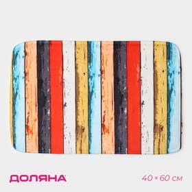 Коврик для ванной и туалета Доляна «Цветное дерево», 40×60 см
