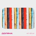 Коврик для ванной и туалета Доляна «Цветное дерево», 40×60 см