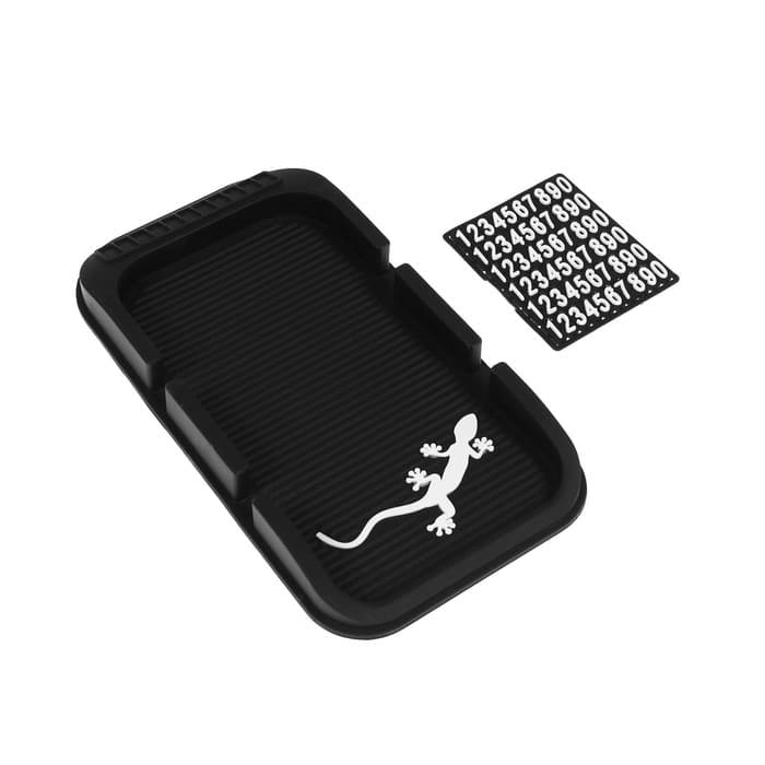 Коврик противоскользящий с номером телефона, 20×11 см, микс, черный