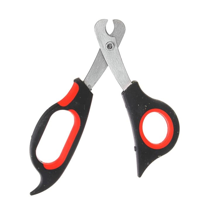 Ножницы-когтерезы средние, 12×4.5×1.4 см, с упором для пальца, эконом, цвет МИКС