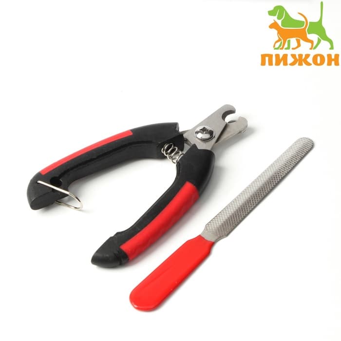 Набор по уходу за когтями: когтерез боковой, отверстие 9 мм и пилка, МИКС