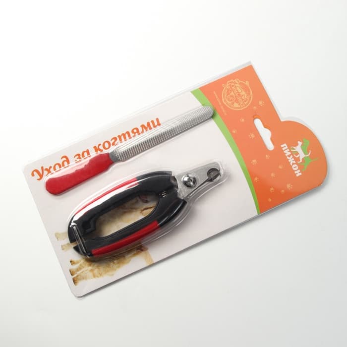 Набор по уходу за когтями: когтерез боковой, отверстие 9 мм и пилка, МИКС