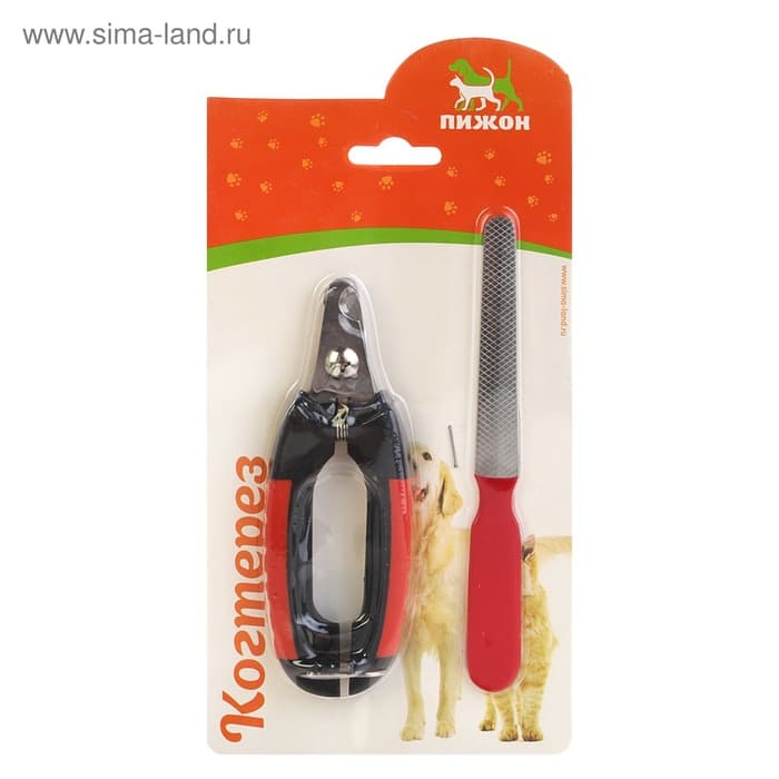 Набор по уходу за когтями: когтерез боковой, отверстие 9 мм и пилка, МИКС