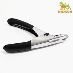 Когтерез-гильотина, 12×7.5×1.4 см, с прорезиненными ручками, эконом, цвет МИКС