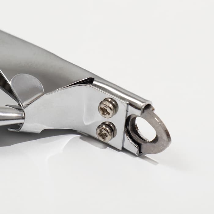 Когтерез-гильотина, 12×7.5×1.4 см, с прорезиненными ручками, эконом, цвет МИКС