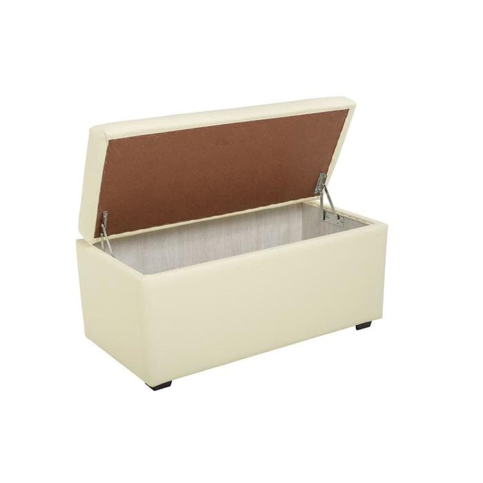 Пуф «Мартин», с ящиком для хранения, 400×800×420 мм, экокожа, цвет бежевый
