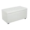 Пуф «Мартин», с ящиком для хранения, 400×800×420 мм, экокожа, цвет белый глянец
