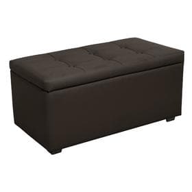 Пуф «Мартин», с ящиком для хранения, 400×800×420 мм, экокожа, цвет чёрный