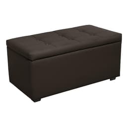 Пуф «Мартин», с ящиком для хранения, 400×800×420 мм, экокожа, цвет чёрный