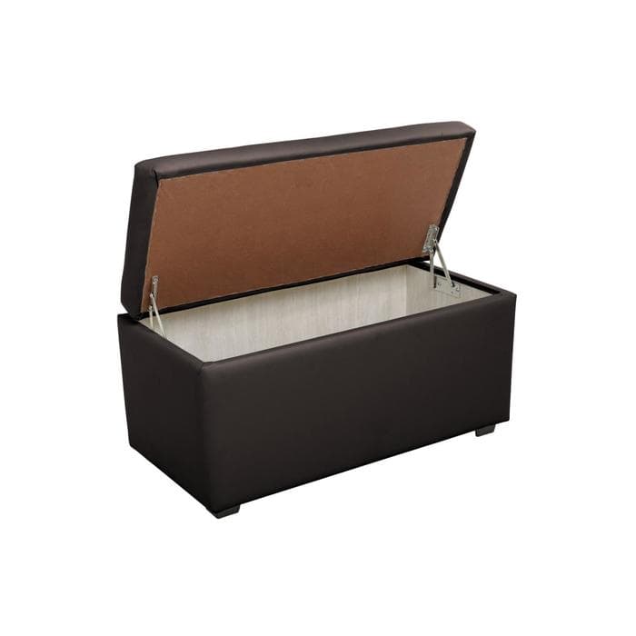 Пуф «Мартин», с ящиком для хранения, 400×800×420 мм, экокожа, цвет чёрный