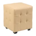 Пуф «Стенли», 400×400×420 мм, экокожа, цвет бежевый