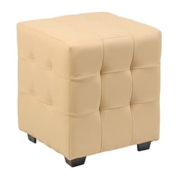 Пуф «Стенли», 400×400×420 мм, экокожа, цвет бежевый