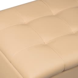 Пуф «Стенли», 400×400×420 мм, экокожа, цвет бежевый