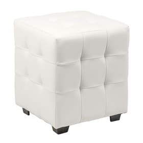 Пуф «Стенли», 400×400×420 мм, экокожа, цвет белый