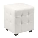 Пуф «Стенли», 400×400×420 мм, экокожа, цвет белый