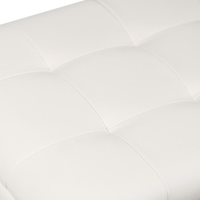 Пуф «Стенли», 400×400×420 мм, экокожа, цвет белый