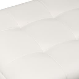 Пуф «Стенли», 400×400×420 мм, экокожа, цвет белый