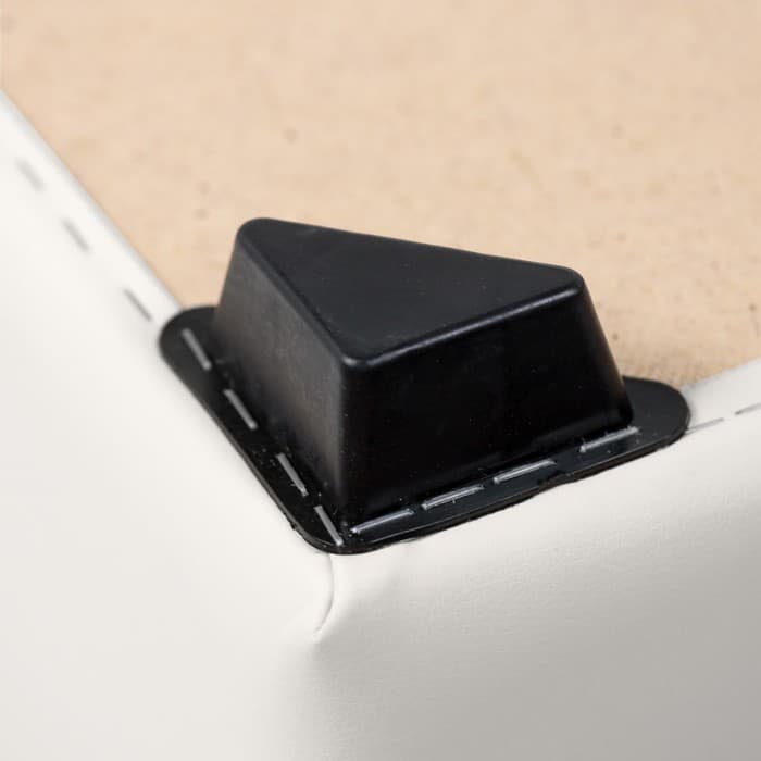 Пуф «Стенли», 400×400×420 мм, экокожа, цвет белый