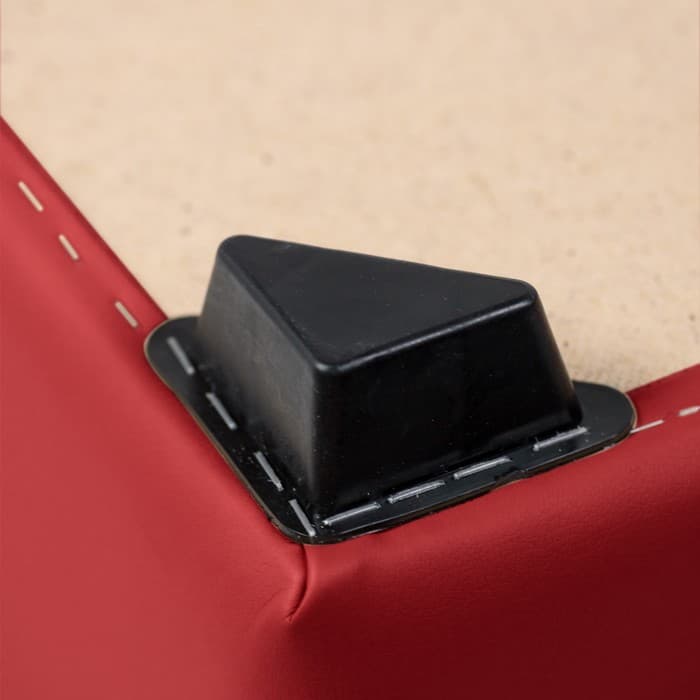 Пуф «Стенли», 400×400×420 мм, экокожа, цвет красный