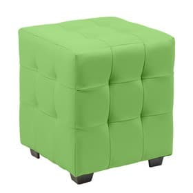 Пуф «Стенли», 400×400×420 мм, экокожа, цвет лайм
