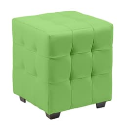 Пуф «Стенли», 400×400×420 мм, экокожа, цвет лайм