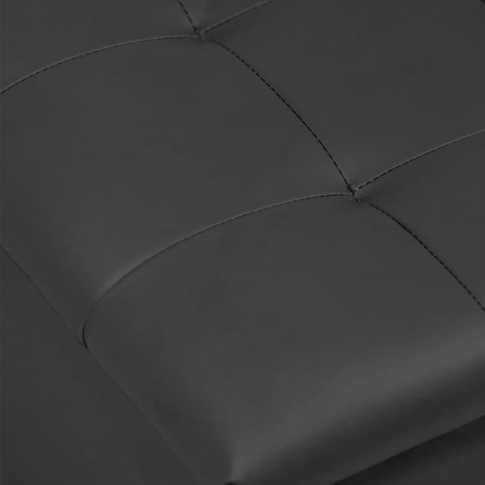 Пуф «Стенли», 400×400×420 мм, экокожа, цвет чёрный