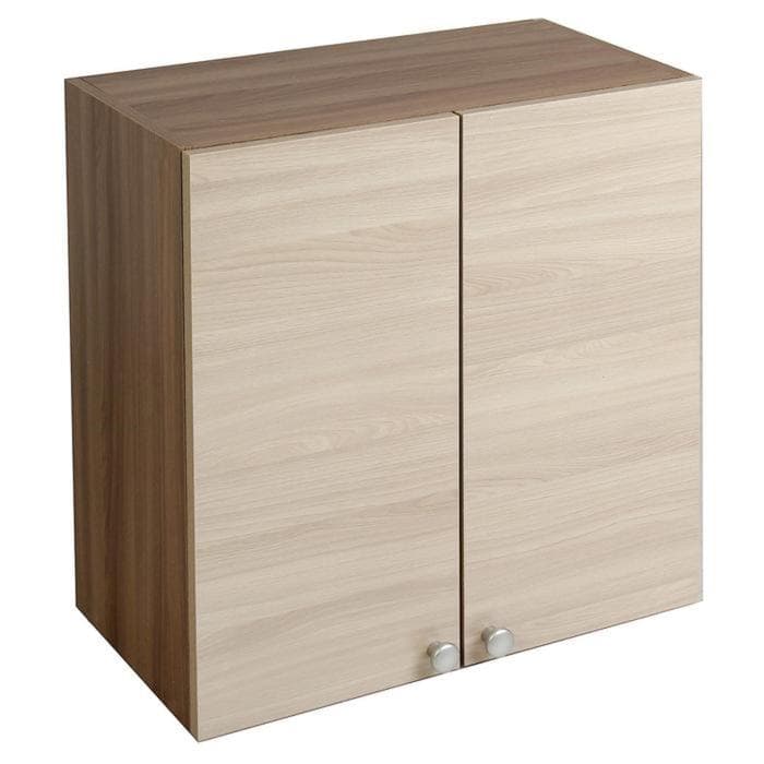 Шкаф навесной, 800×290×626 мм, цвет ясень шимо тёмный/ясень шимо светлый