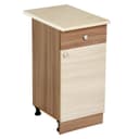 Шкаф напольный «ЭРА. Н400-1Я», 400×450×840 мм, цвет ясень шимо тёмный/ясень шимо светлый