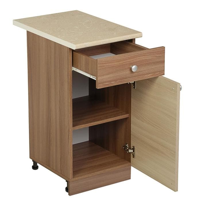 Шкаф напольный «ЭРА. Н400-1Я», 400×450×840 мм, цвет ясень шимо тёмный/ясень шимо светлый