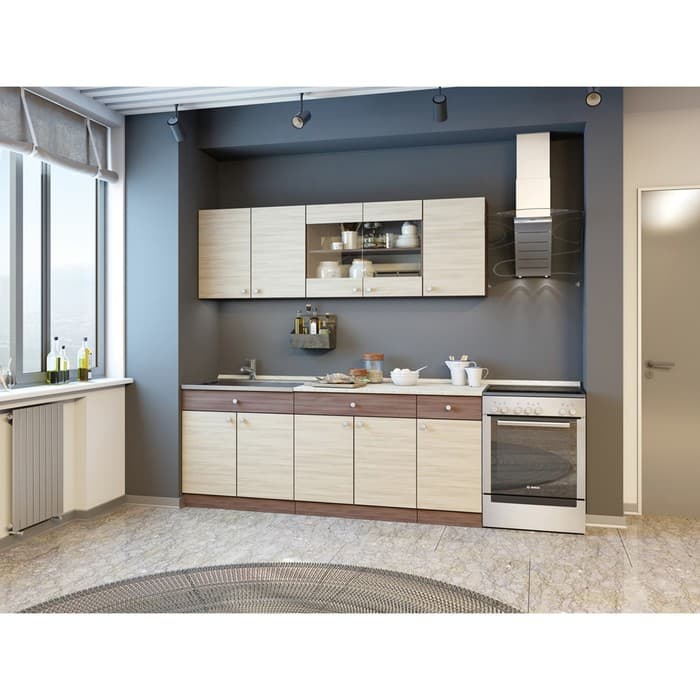 Шкаф напольный «ЭРА. Н400-1Я», 400×450×840 мм, цвет ясень шимо тёмный/ясень шимо светлый