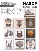 Наклейки-стикеры «Для мужчин», 6×7 см, набор 10 шт.