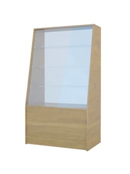 Витрина демонстрационная из ЛДСП, 3 полки, 90×45×160 см, бук