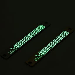 Табличка для номера телефона TORSO, 17×10 см, светится в темноте, хром