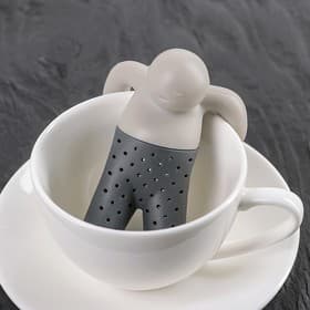 Ситечко для чая Доляна «Человечек», 8.5×7×3 см, цвет серый