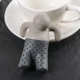 Ситечко для чая Доляна «Человечек», 8.5×7×3 см, цвет серый