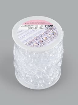 Бусы на нитях, 10 мм, 9±1 м, прозрачные