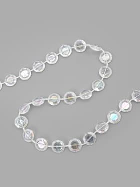 Бусы на нитях, с голографией, 10 мм, 9±1 м, прозрачные