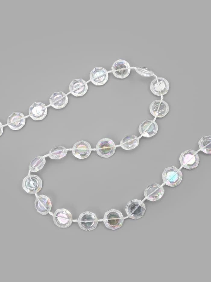 Бусы на нитях, с голографией, 10 мм, 9±1 м, прозрачные