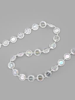 Бусы на нитях, с голографией, 10 мм, 9±1 м, прозрачные