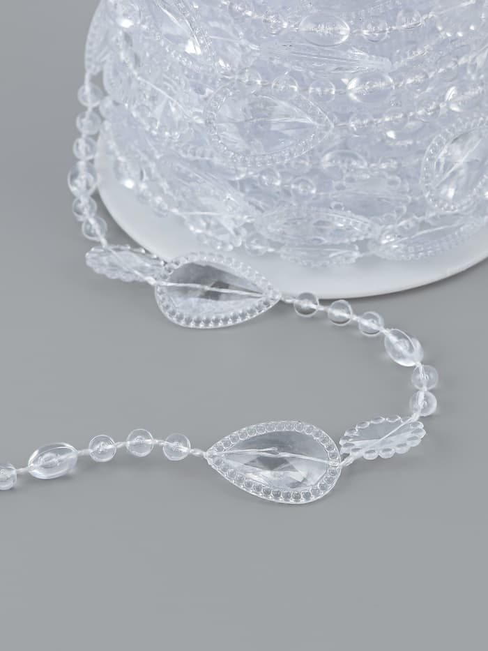 Бусы на нитях, 15 мм, 9±1 м, прозрачные