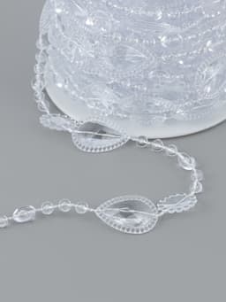 Бусы на нитях, 15 мм, 9±1 м, прозрачные