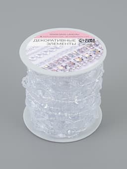 Бусы на нитях, 15 мм, 9±1 м, прозрачные