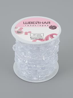 Бусы на нитях, 15 мм, 9±1 м, прозрачные