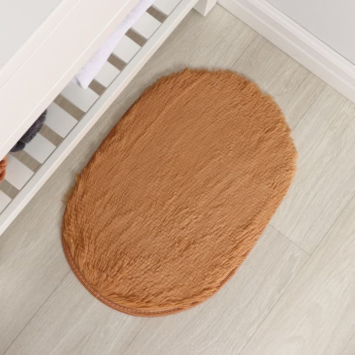 Коврик овальный Доляна «Пушистик», 40×60 см