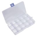 Контейнер для хранения крепежа, пластиковый, 15 ячеек, прозрачный