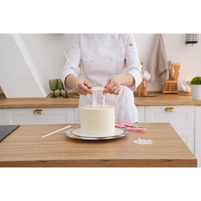 Палочки - дюбели для кондитерских изделий KONFINETTA, набор 8 шт., d=0.9 см, 30 см, пластик, белые