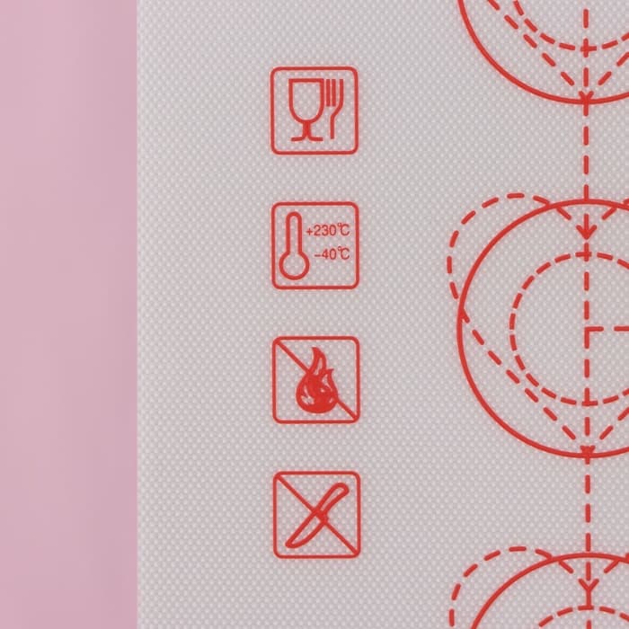 Коврик для выпечки армированный Доляна «Макарун», силикон, 29.3×26 см, белый