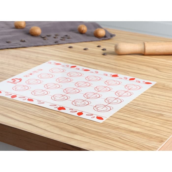 Коврик для выпечки армированный Доляна «Макарун», силикон, 29.3×26 см, белый